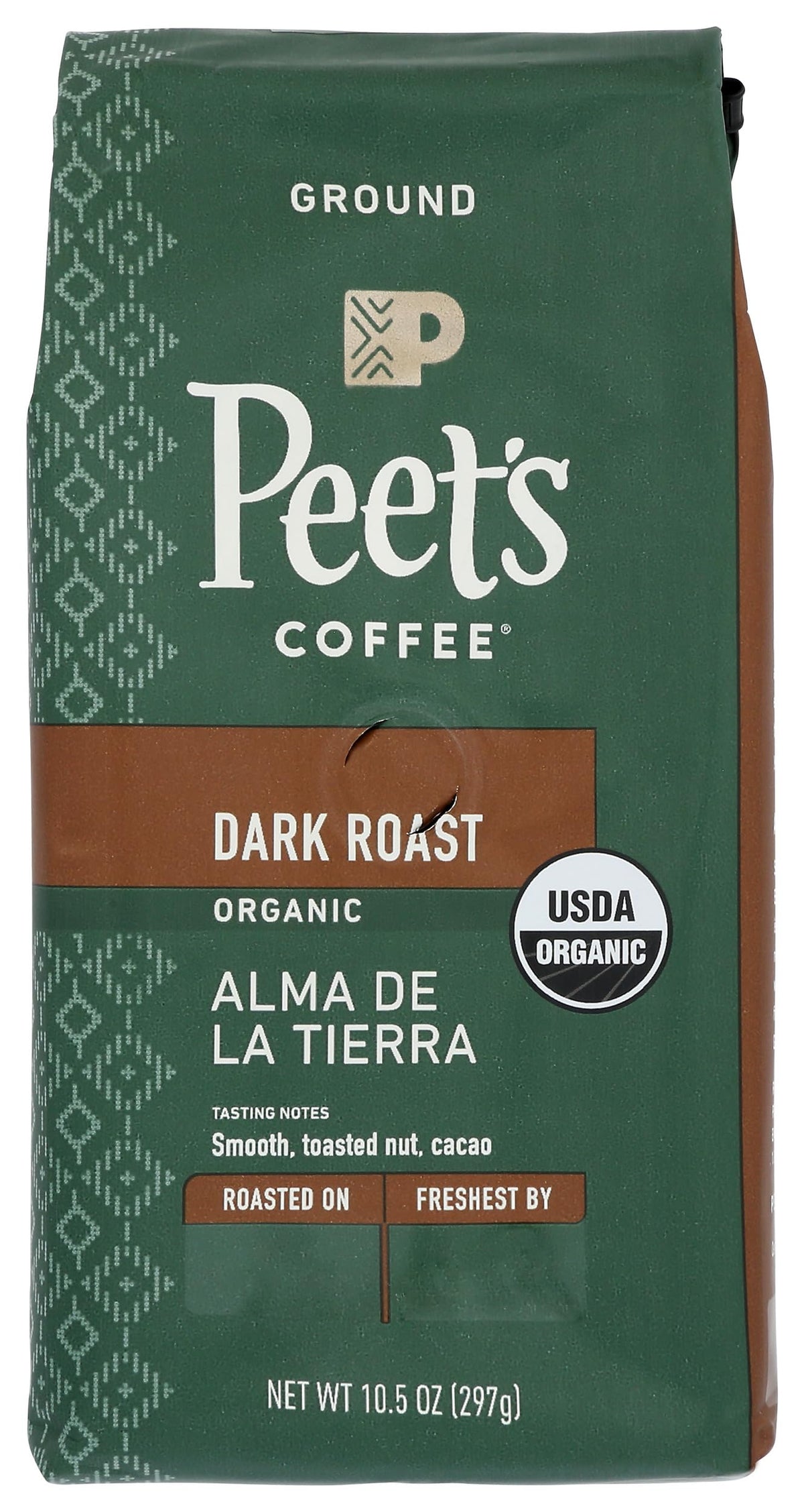 Peet's Coffee Ground Coffee Dark Roast, Organic French Roast, 18 Ounces