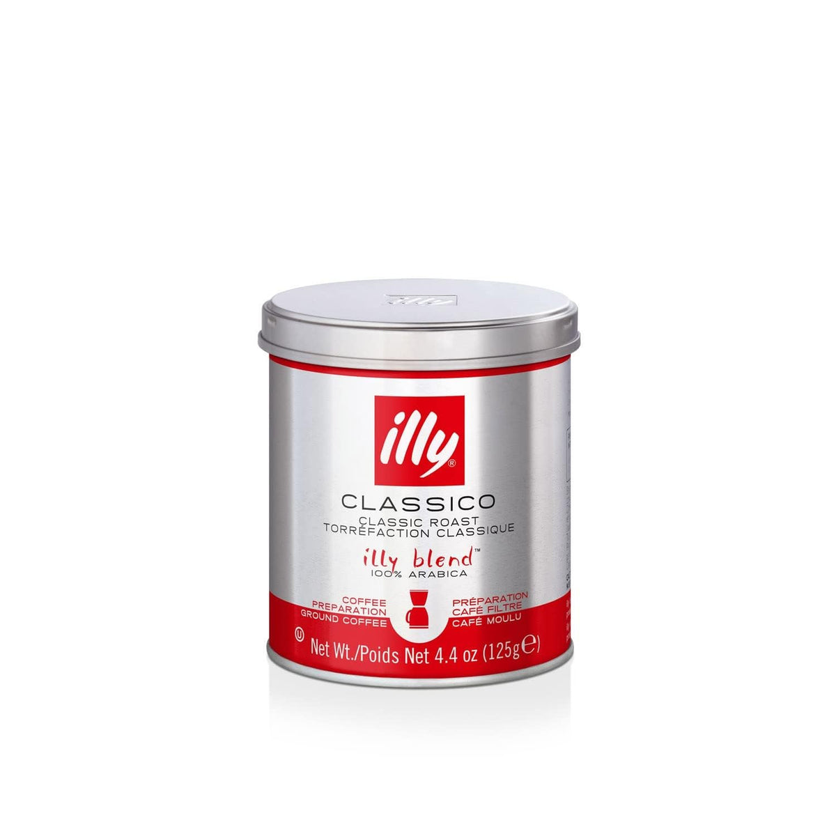 illy Ground Espresso Coffee, Classico Medium Roast, 8.8 oz