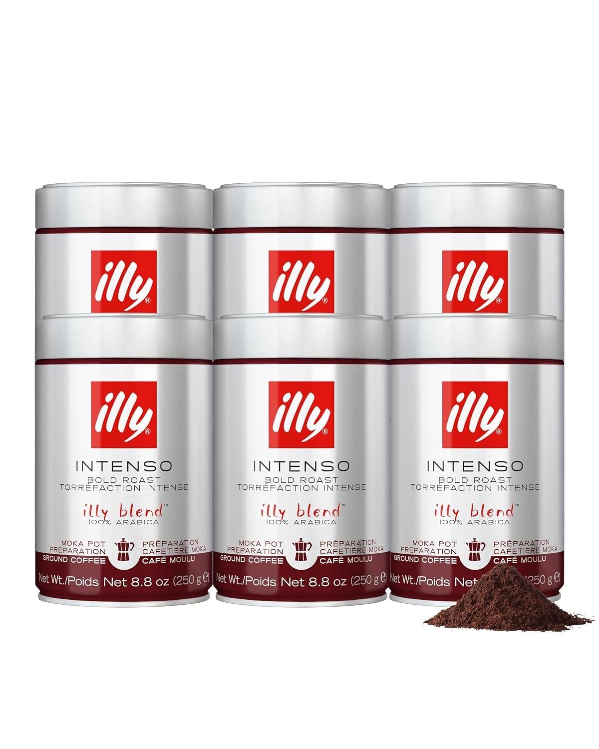 illy Ground Espresso Coffee, Classico Medium Roast, 8.8 oz