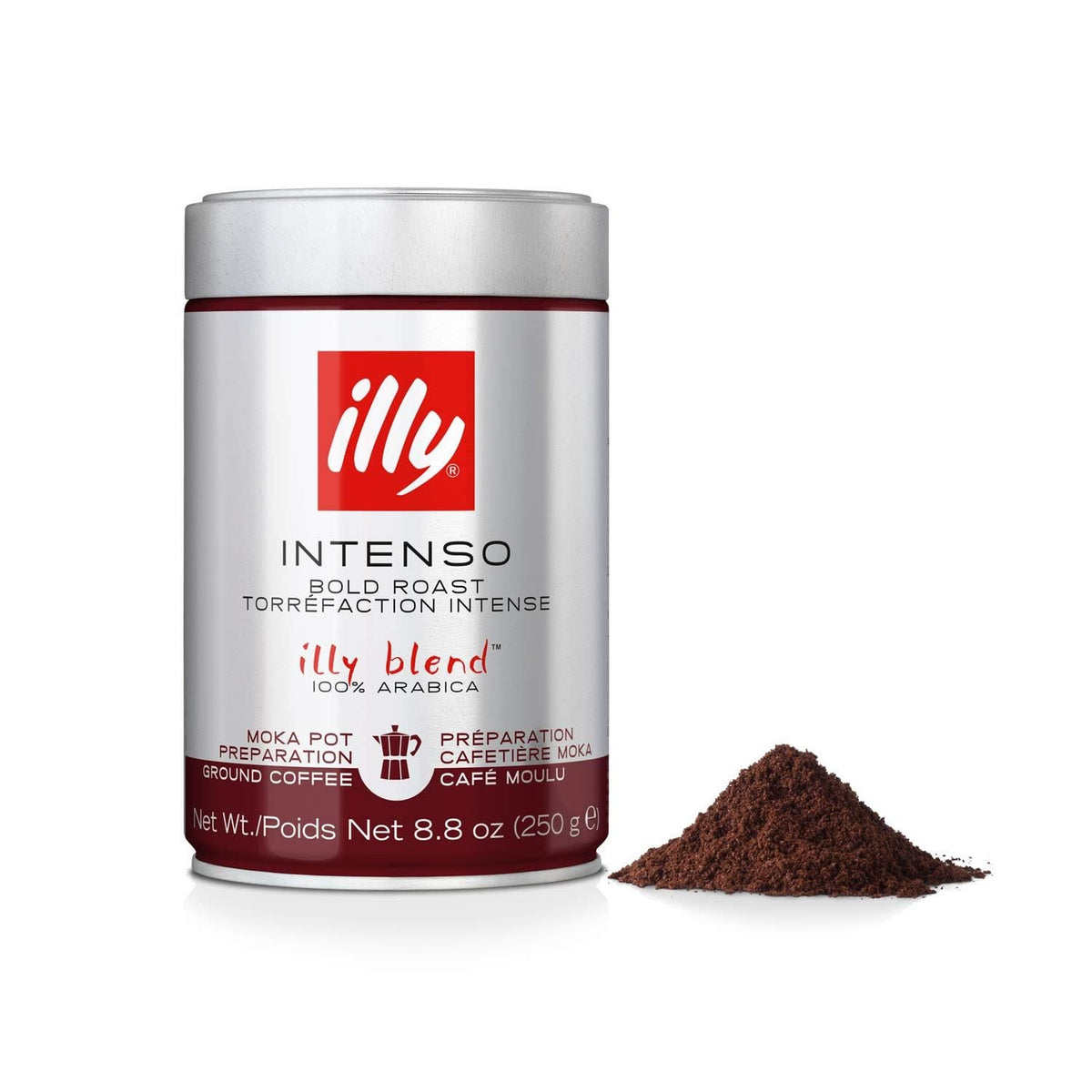 illy Ground Espresso Coffee, Classico Medium Roast, 8.8 oz