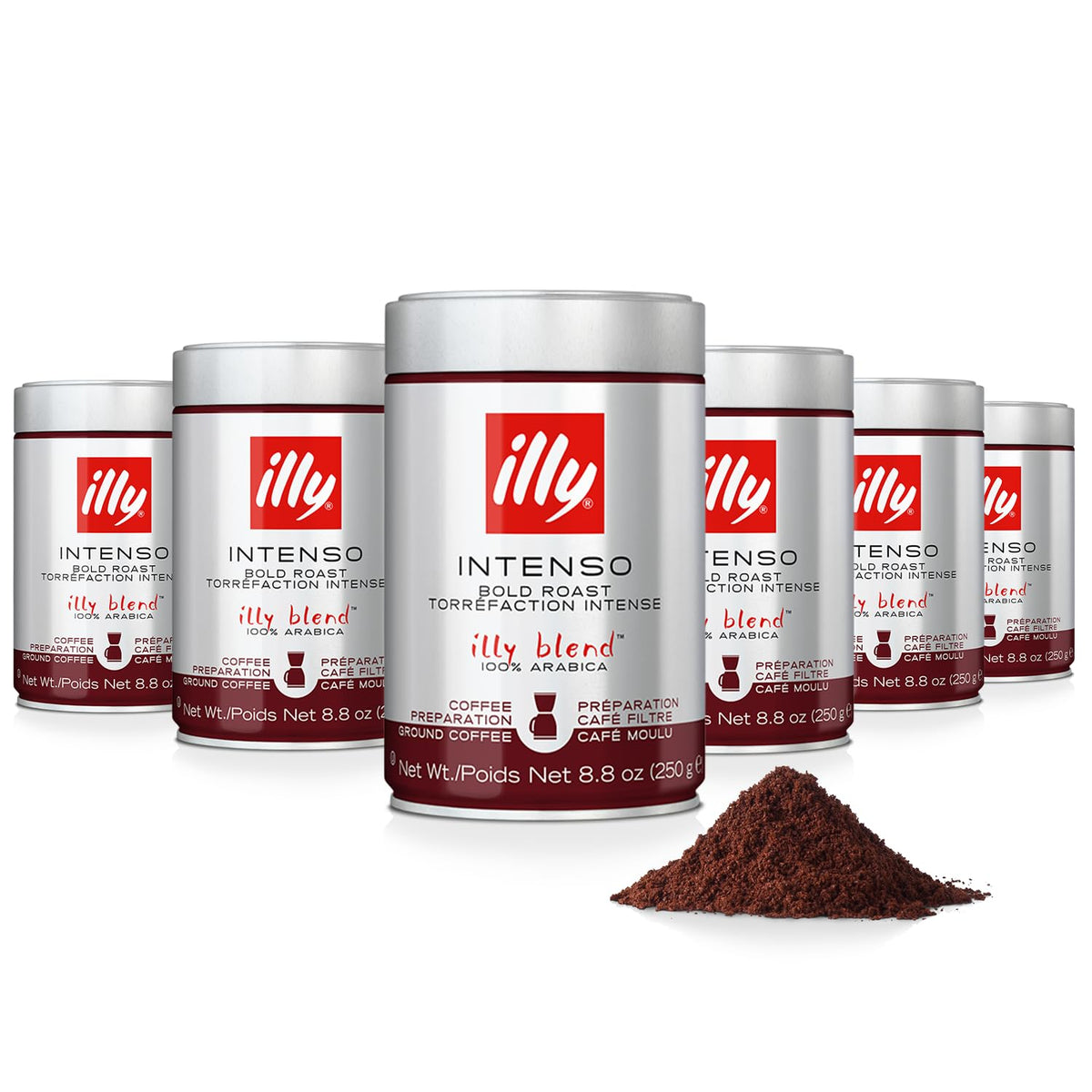 illy Ground Espresso Coffee, Classico Medium Roast, 8.8 oz