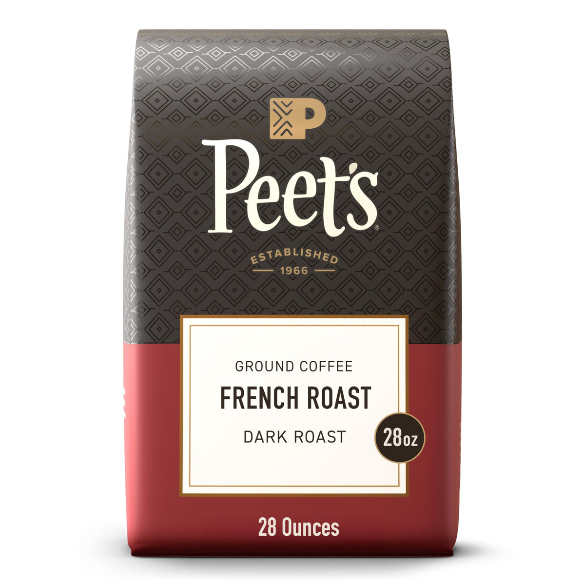Peet's Coffee Ground Coffee Dark Roast, Organic French Roast, 18 Ounces