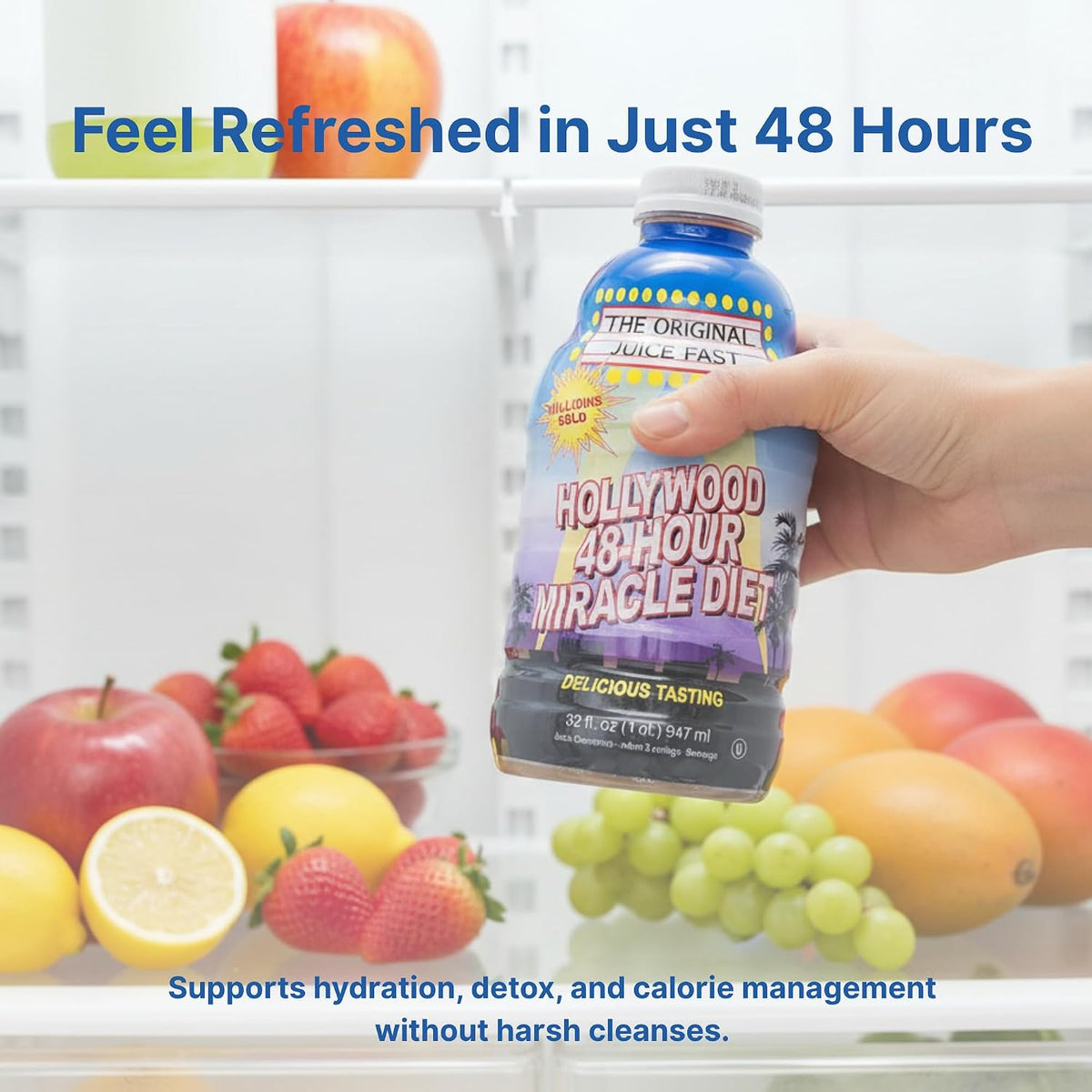 Hollywood diet 48 Hour Vitamin B Juice Cleanse Drink 32 oz 2 Pack