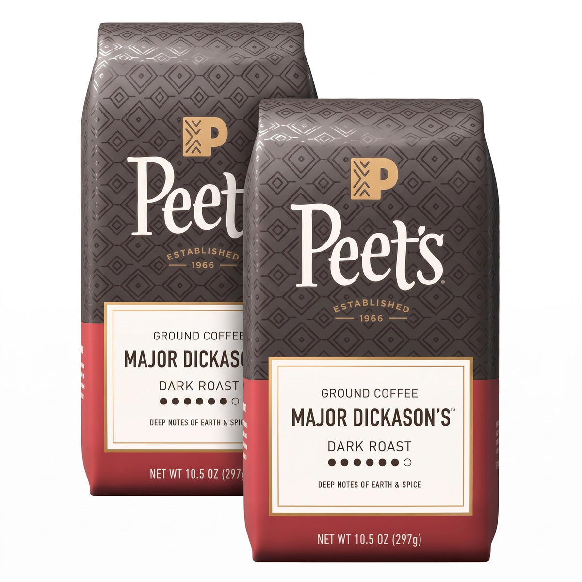 Peet's Coffee Ground Coffee Dark Roast, Organic French Roast, 18 Ounces