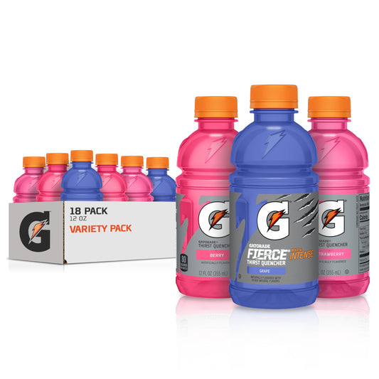 Gatorade Thirst Quencher Sports Drink, Variety Pack, 12 Fl Oz (Pack of 18)
