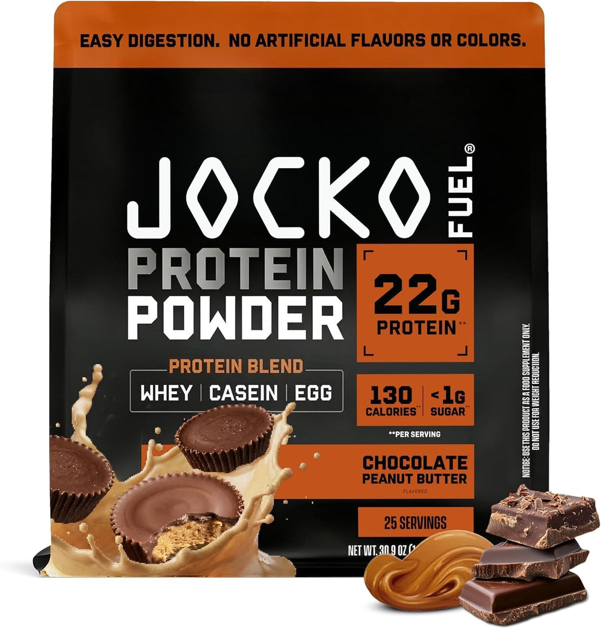 Jocko Fuel Protein Bundle (2 Pack) - Chocolate Peanut Butter (2lb) + Vanilla (2lb) - Supports Muscle Recovery & Growth