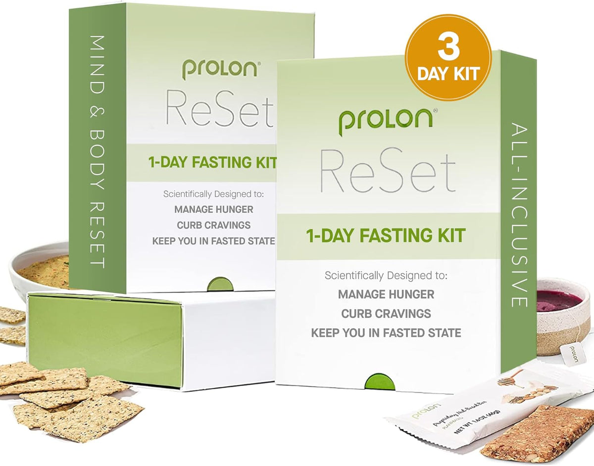 ProLon 1-Day Reset Fasting Kit, Plant-Based Fast with Food - 3 Pack
