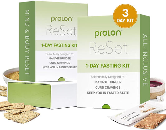 ProLon 1-Day Reset Fasting Kit, Plant-Based Fast with Food - 3 Pack