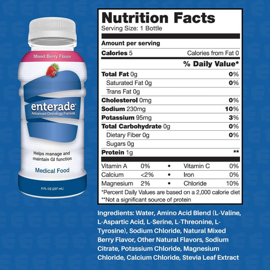 enterade Advanced Oncology, Mixed Berry, Liquid, 8 oz, 12 Bottles