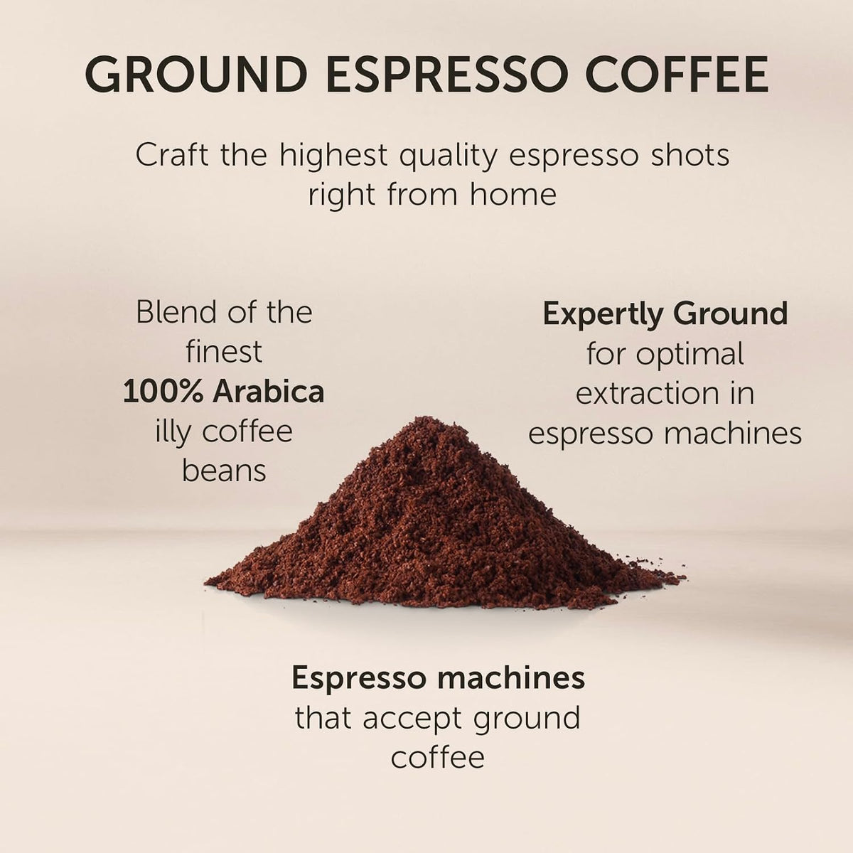 illy Ground Espresso Coffee, Classico Medium Roast, 8.8 oz
