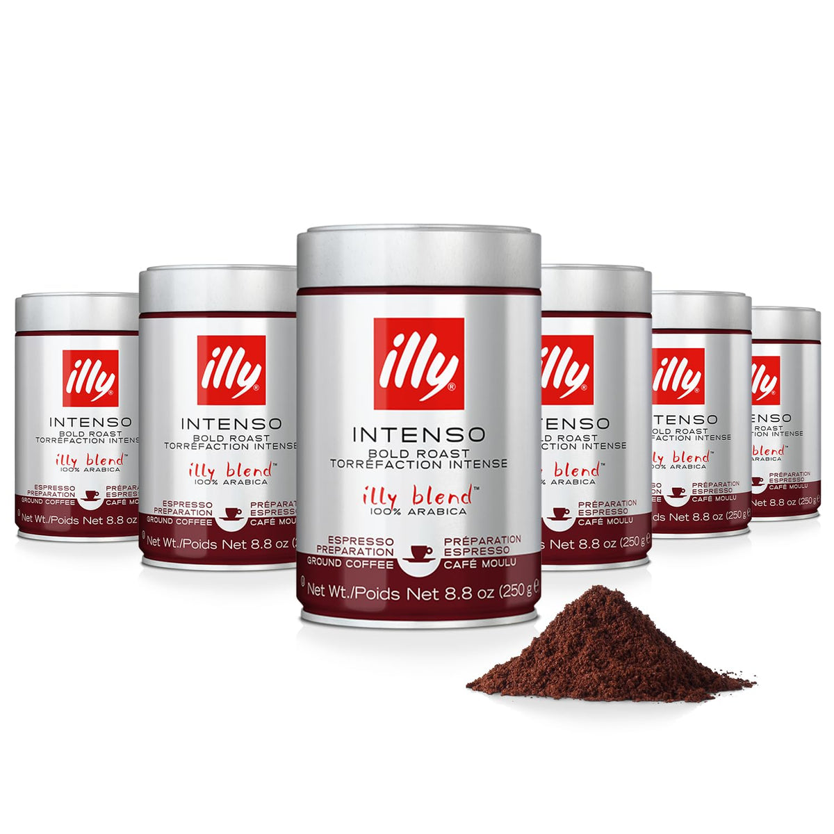 illy Ground Espresso Coffee, Classico Medium Roast, 8.8 oz
