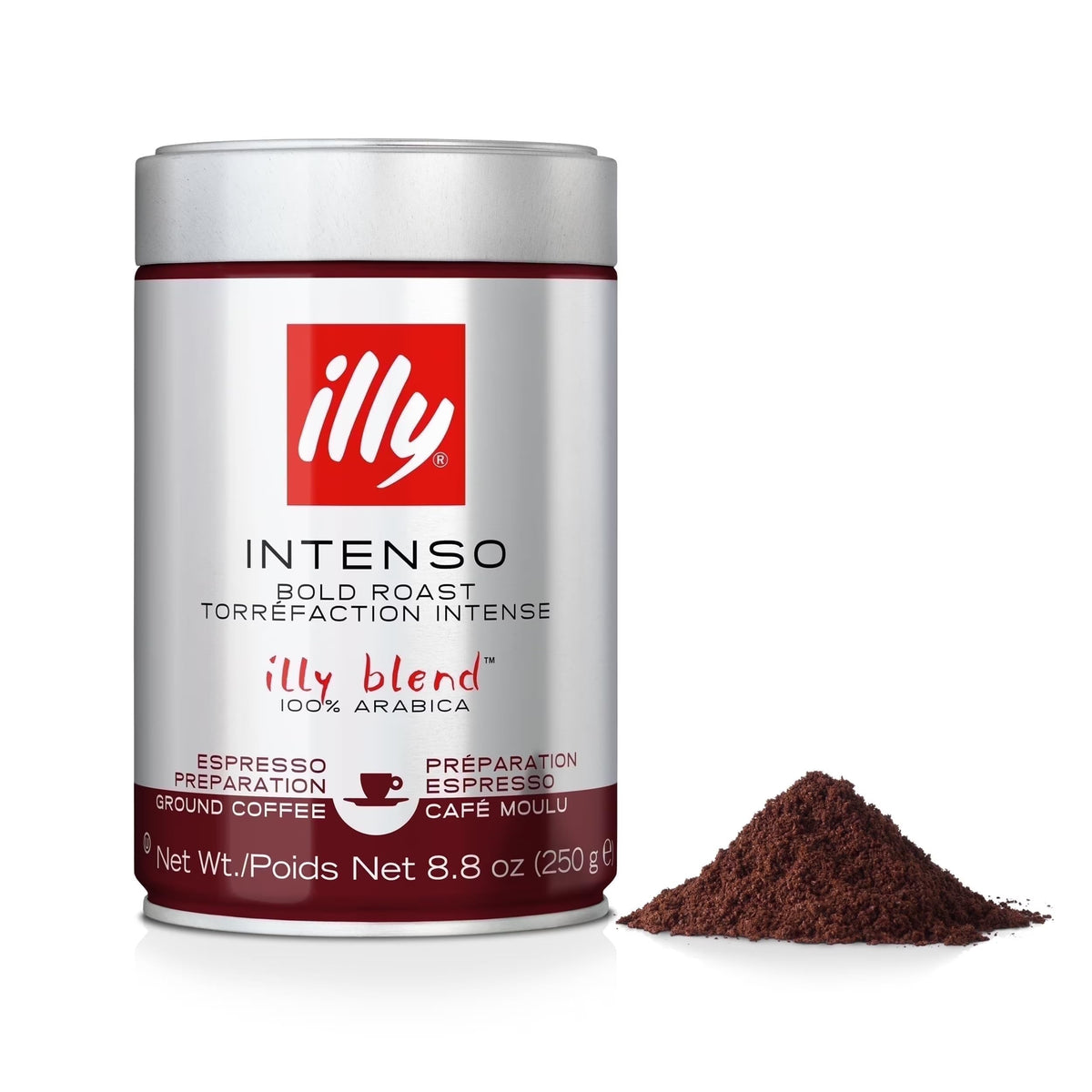 illy Ground Espresso Coffee, Classico Medium Roast, 8.8 oz
