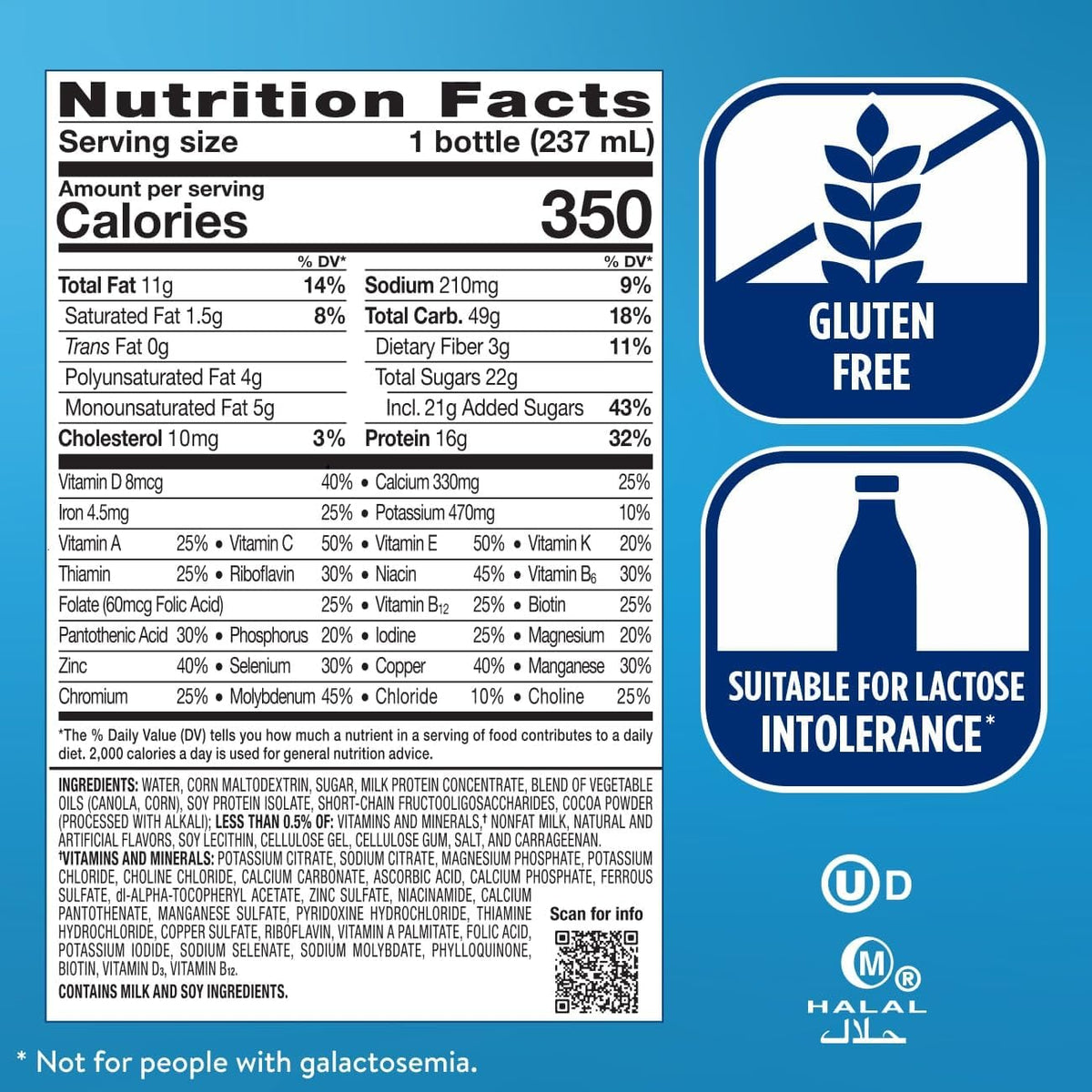 Ensure Plus Milk Chocolate Nutrition Shake With Fiber, 24 Pack