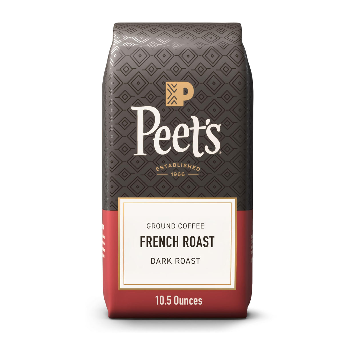 Peet's Coffee Ground Coffee Dark Roast, Organic French Roast, 18 Ounces