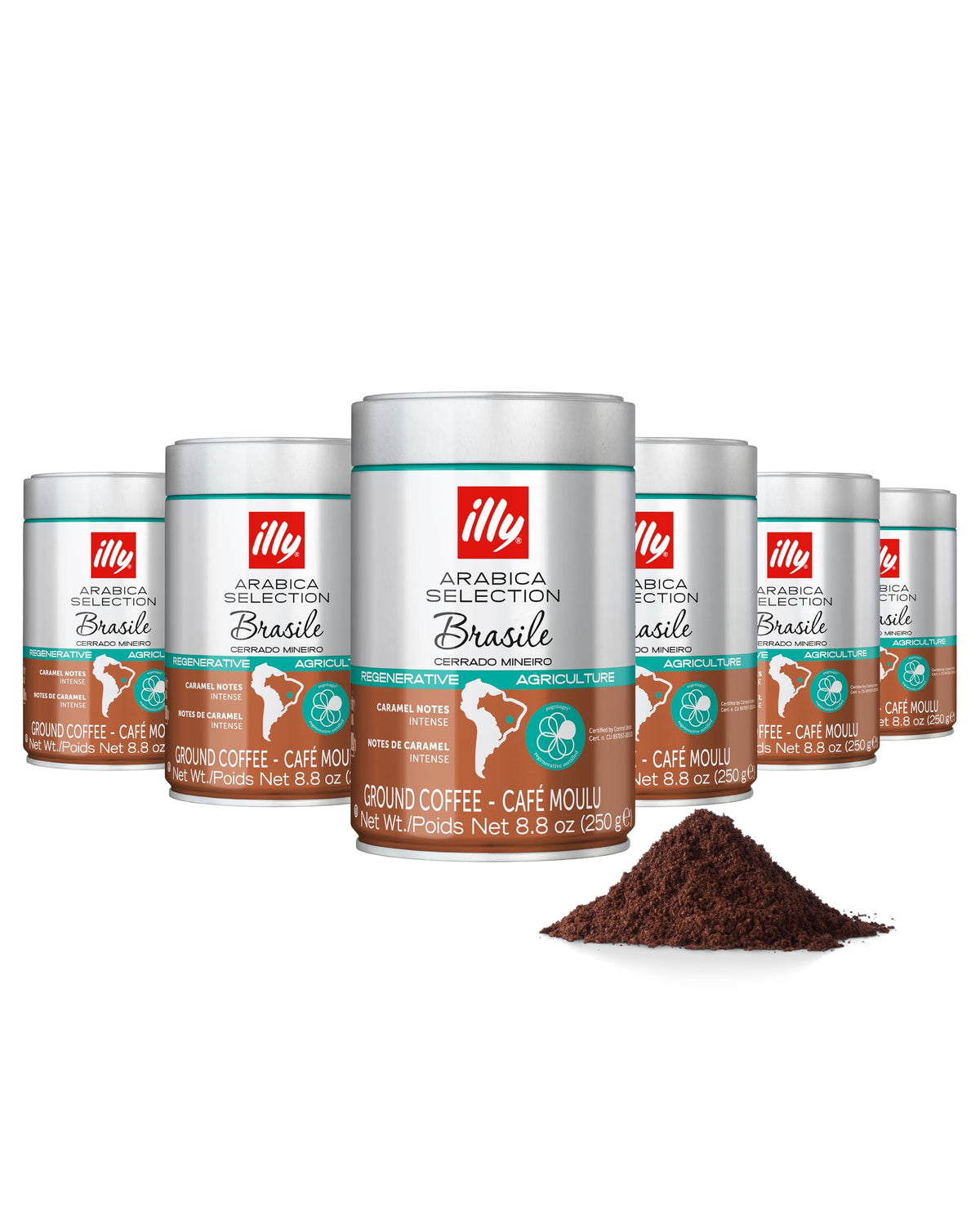 illy Ground Espresso Coffee, Classico Medium Roast, 8.8 oz
