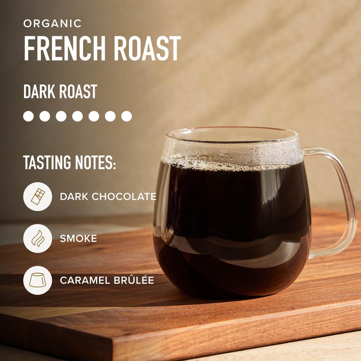 Peet's Coffee Ground Coffee Dark Roast, Organic French Roast, 18 Ounces