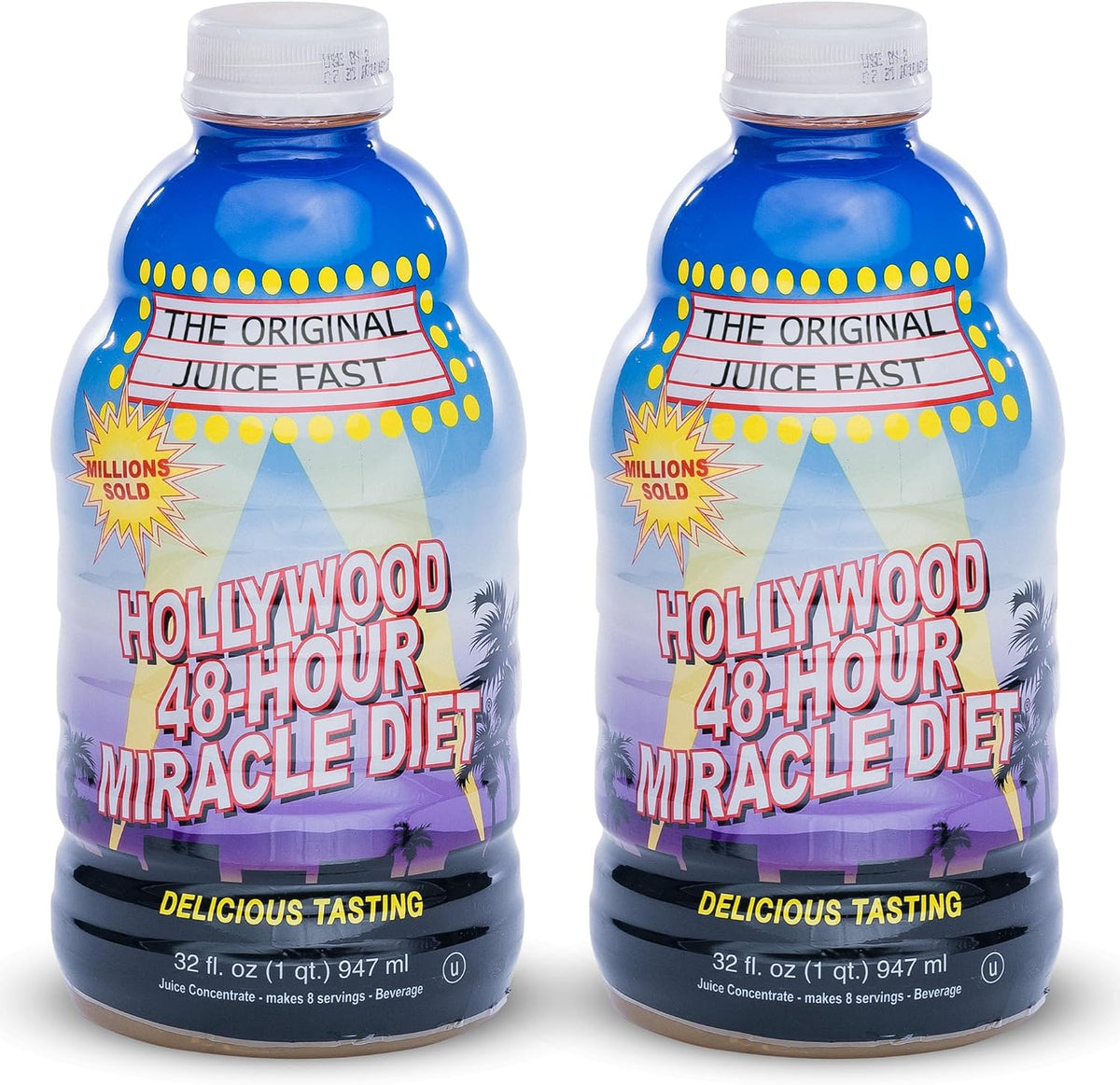Hollywood diet 48 Hour Vitamin B Juice Cleanse Drink 32 oz 2 Pack
