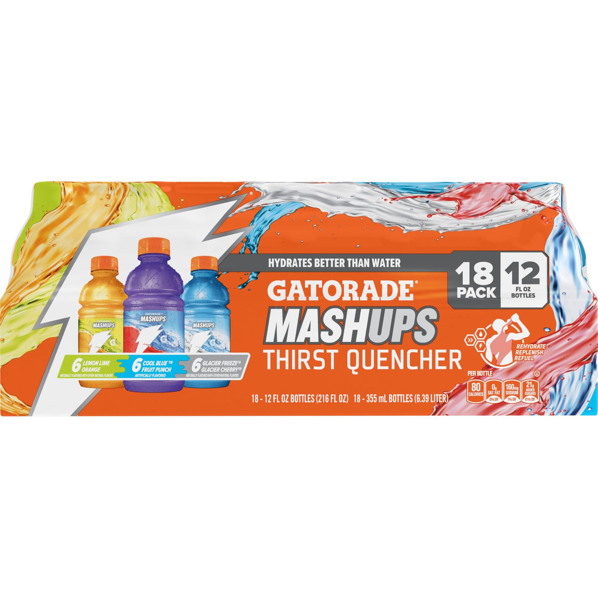 Gatorade Thirst Quencher Sports Drink, Variety Pack, 12 Fl Oz (Pack of 18)