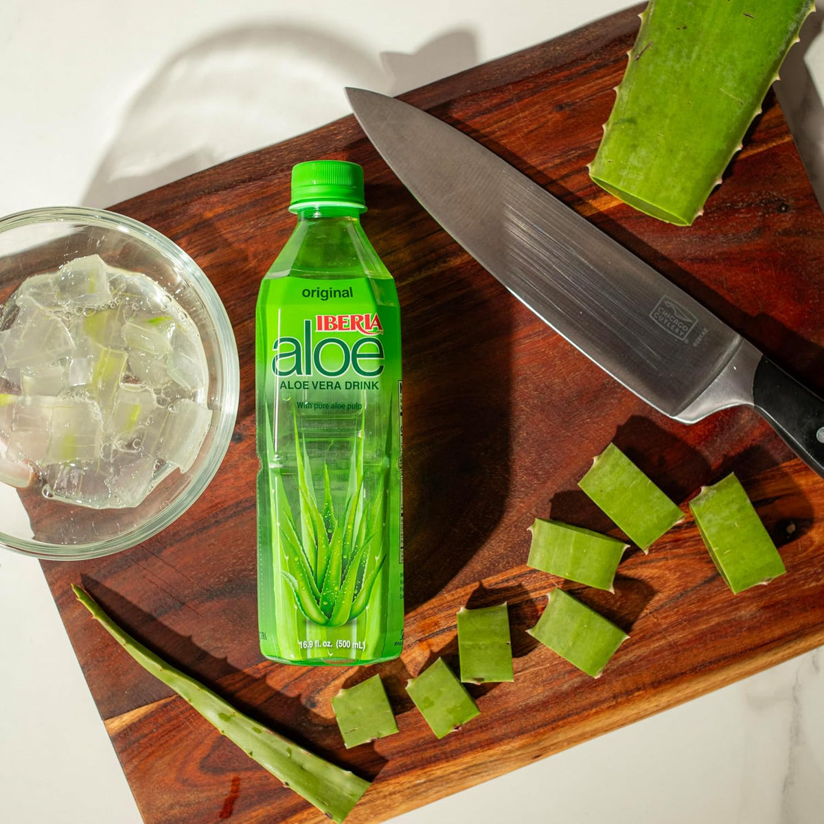 Iberia Aloe Vera Drink with Aloe Vera Pulp, Variety Pack, (Pack of 8) 2 x Original, 2 x Mango, 2 x Pineapple, 2 x Strawberry