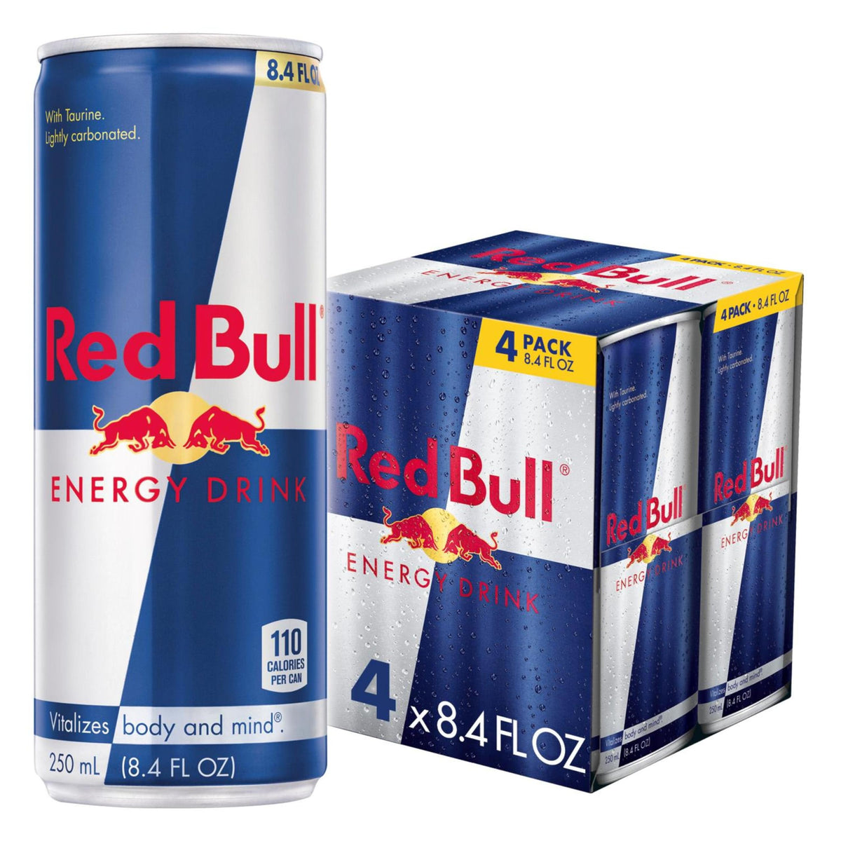 Red Bull Energy Drink | contains caffeine, taurine, B-vitamins, sugar, and water, 16 fl oz, pack of 12 cans