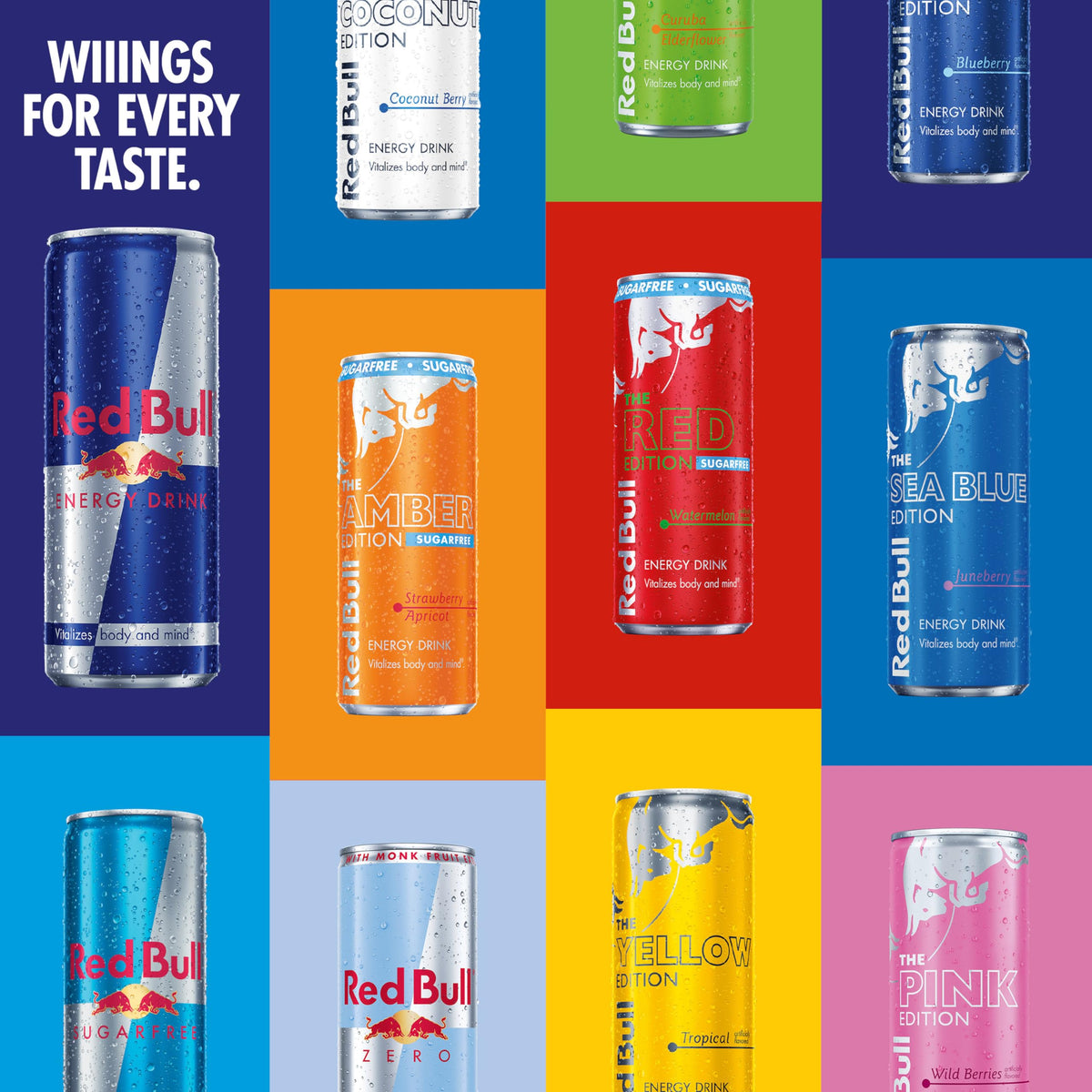 Red Bull Energy Drink | contains caffeine, taurine, B-vitamins, sugar, and water, 16 fl oz, pack of 12 cans