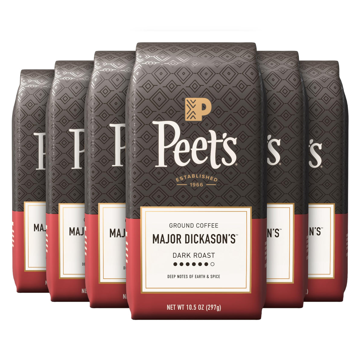 Peet's Coffee Ground Coffee Dark Roast, Organic French Roast, 18 Ounces