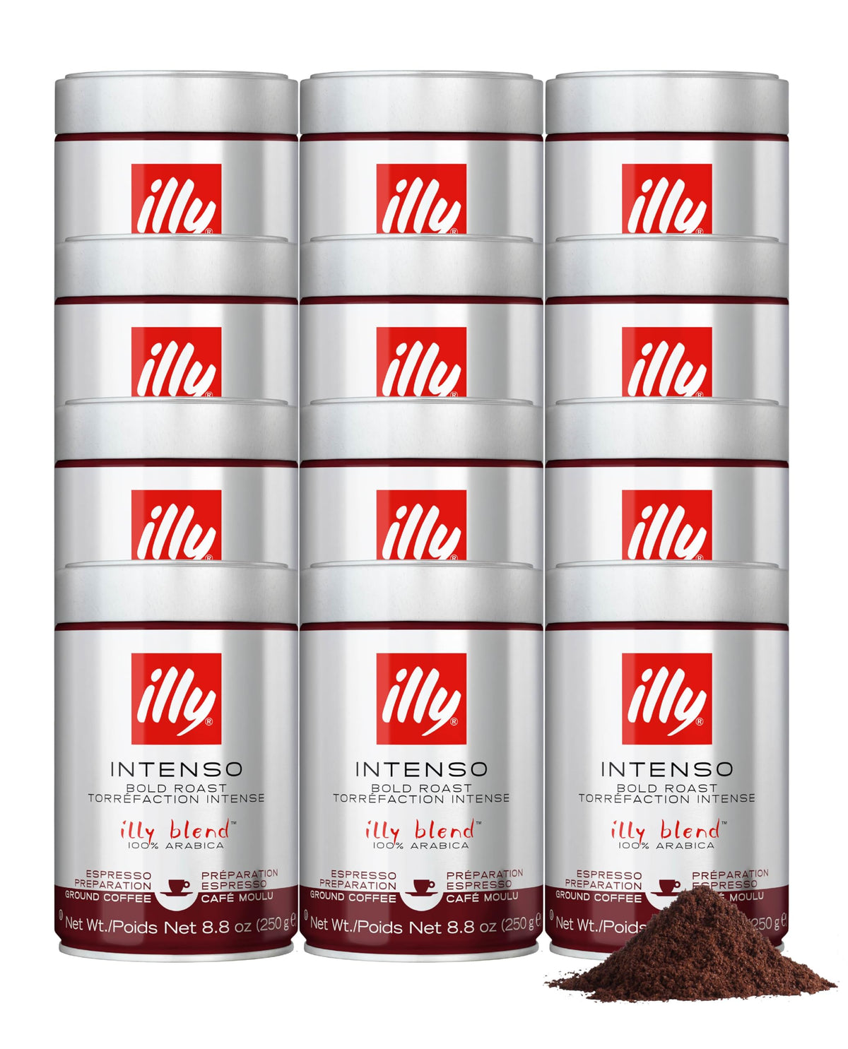 illy Ground Espresso Coffee, Classico Medium Roast, 8.8 oz